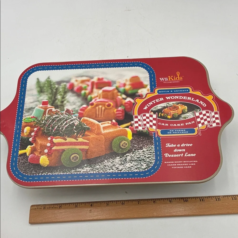 Williams Sonoma Winter Wonderland Train Cakelet Pan - Red and Brown